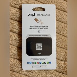 Black Tappable Business Card for Phones